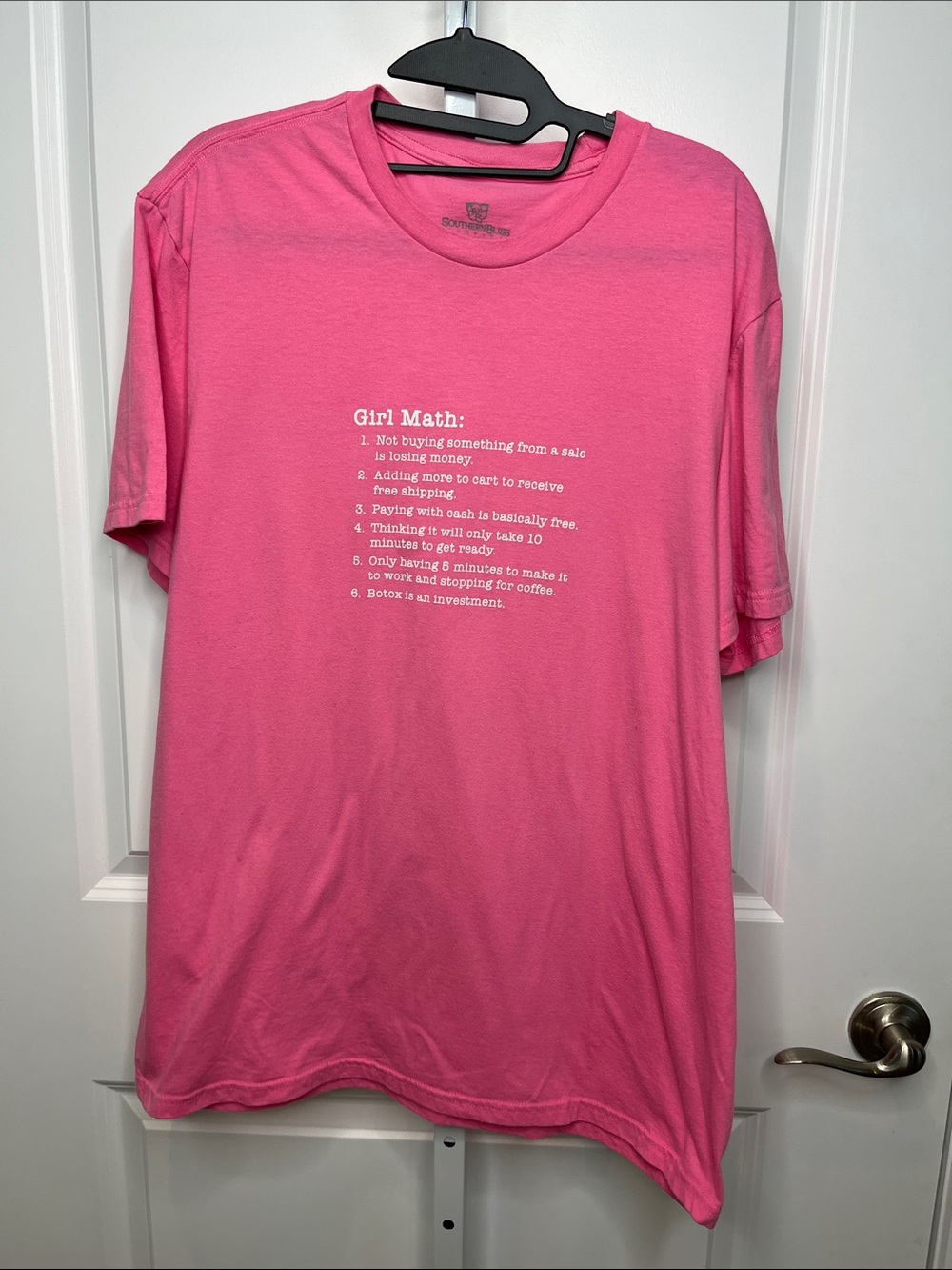 Pink Short-Sleeve Girl Math Graphic Tee XL
